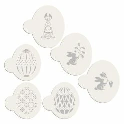 Faberge Eggs and Easter Bunnies Cookie Stencil Bundle (6-Patterns) by Designer Stencils
