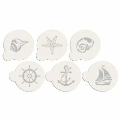 Shells, Sailor's Delight Cookie Stencil Bundle (6 Patterns) by Designer Stencils