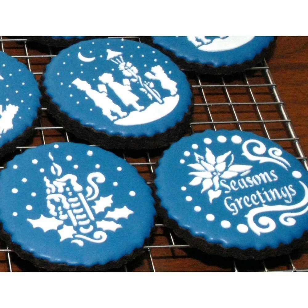 Holiday and Seasons Greetings Cookie Stencil Bundle (6 Patterns) by Designer Stencils 3 Holiday and Seasons Greetings Cookie Stencil Bundle (6 Patterns) by Designer Stencils - Image 3