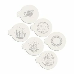 Holiday and Seasons Greetings Cookie Stencil Bundle (6 Patterns) by Designer Stencils