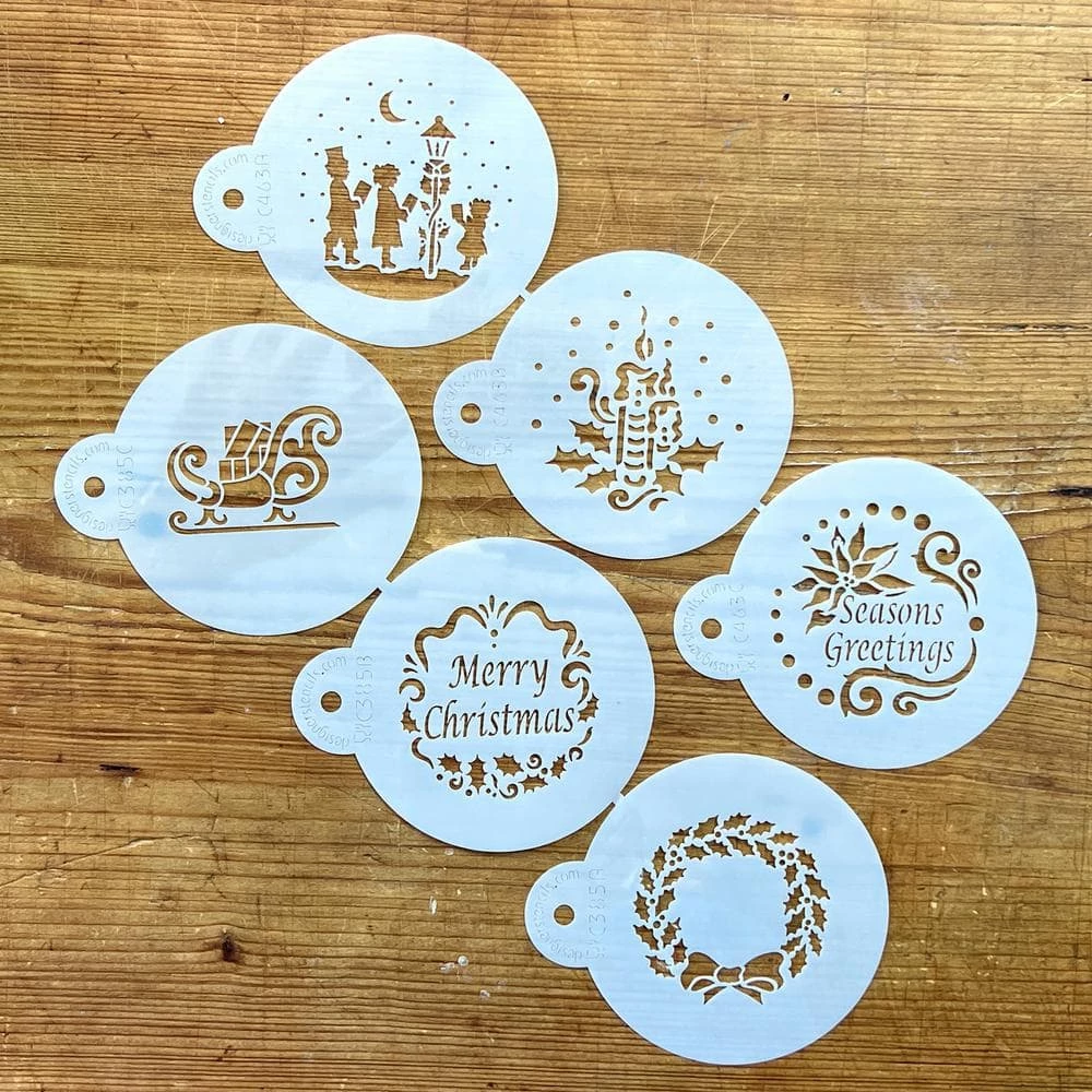 Holiday and Seasons Greetings Cookie Stencil Bundle (6 Patterns) by Designer Stencils 2 Holiday and Seasons Greetings Cookie Stencil Bundle (6 Patterns) by Designer Stencils - Image 2
