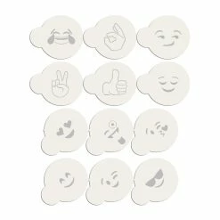 Emojis Cookie Stencil Bundle (12 Patterns) by Designer Stencils