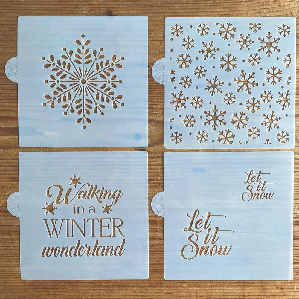 Winter Wonderland/Let It Snow Cookie Stencil Bundle (4 Patterns) by Designer Stencils 3 Winter Wonderland/Let It Snow Cookie Stencil Bundle (4 Patterns) by Designer Stencils - Image 3