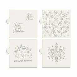 Winter Wonderland/Let It Snow Cookie Stencil Bundle (4 Patterns) by Designer Stencils