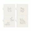 Mr and Mrs, Bride To Be, Miss to Mrs, I Do, Just Married Lettering Cookie Stencil Bundle (5-Patterns Set) by Designer Stencils