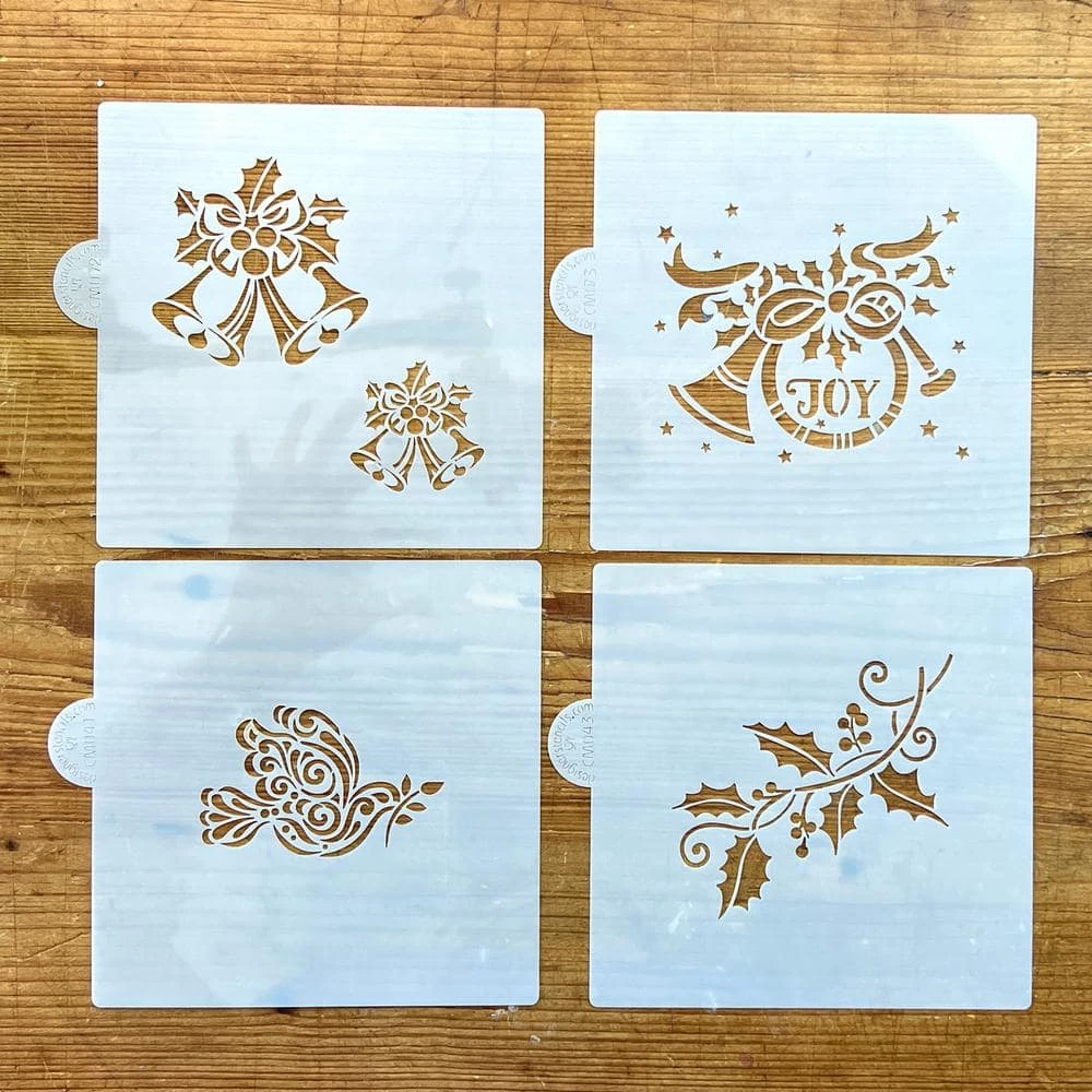 Holly, Bells, Dove of Peace, and Joy Cookie Stencil Bundle (5 Patterns) by Designer Stencils 2 Holly, Bells, Dove of Peace, and Joy Cookie Stencil Bundle (5 Patterns) by Designer Stencils - Image 2