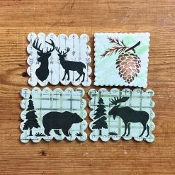 Moose, Bear, Pinecone, Buck, Deer Cookie Stencil Bundle (6-Patterns Set) by Designer Stencils -Cheap Bakeware Store designer stencils cake decorating supplies cm054 055 111 120 b 1f 1000