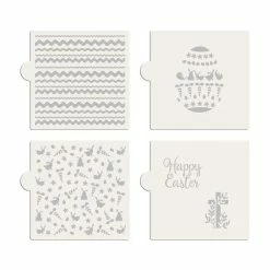 Happy Easter Variety Cookie Stencil Bundle (5-Patterns) by Designer Stencils