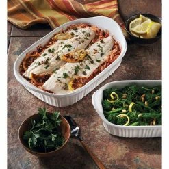 French White 2-Piece Ceramic Bakeware Set by Corningware -Cheap Bakeware Store french white corningware bakeware sets 1115855 31 1000