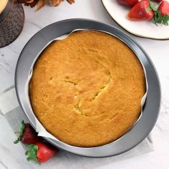 7.5 in. Baker's Friend Steel Non-Stick Round Bake Pan by Gibson -Cheap Bakeware Store gibson baking sheets 985117685m 44 1000