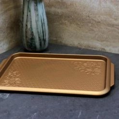 Country Kitchen 15 in. Embossed Carbon Steel Copper Cookie Sheet by Gibson Home 7 Country Kitchen 15 in. Embossed Carbon Steel Copper Cookie Sheet by Gibson Home -Cheap Bakeware Store gibson home baking sheets 985105995m 1f 1000