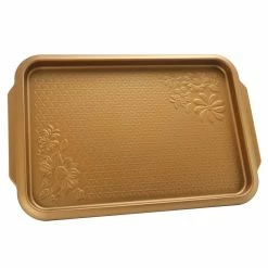 Country Kitchen 15 in. Embossed Carbon Steel Copper Cookie Sheet by Gibson Home