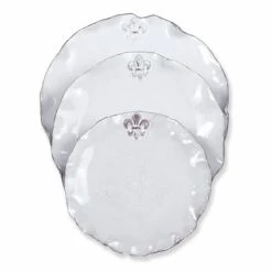 Fleur De Lis 1.5 Quart White Ceramic Rectangle Casserole Dish by Abigails