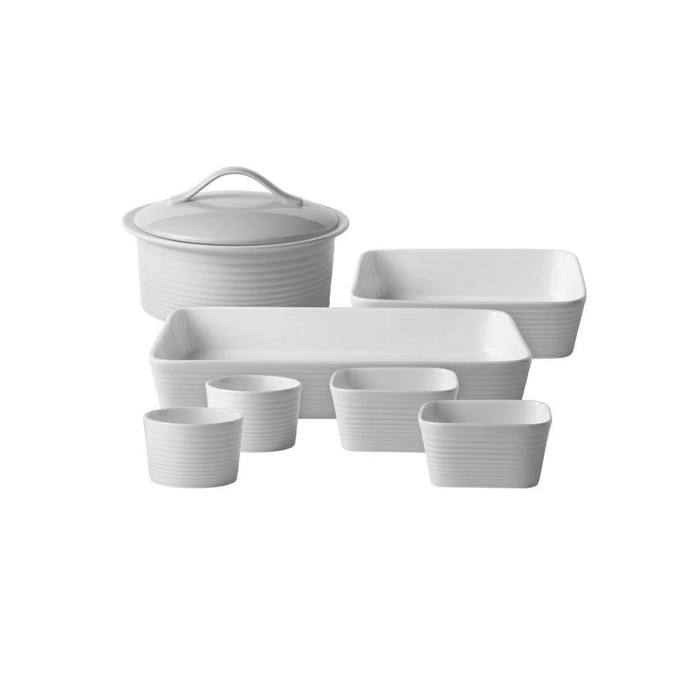 Gordon Ramsay Maze 7-Piece White Stoneware Bakeware Set by Royal Doulton Exclusively for Gordon Ramsay 2 Gordon Ramsay Maze 7-Piece White Stoneware Bakeware Set by Royal Doulton Exclusively for Gordon Ramsay - Image 2