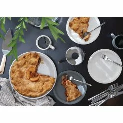 Deep 9.5 in. Glossy White Round Ceramic Pie Dish (2-Pack) by Chantal -Cheap Bakeware Store glossy white chantal pie plates 93 pdd24 2 wt 76 1000