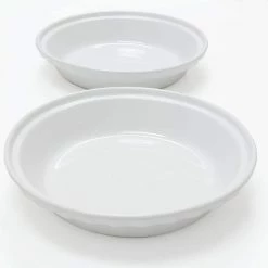 Deep 9.5 in. Glossy White Round Ceramic Pie Dish (2-Pack) by Chantal -Cheap Bakeware Store glossy white chantal pie plates 93 pdd24 2 wt c3 1000