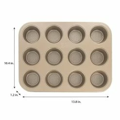 Cupcake Pan by Kitchen Details -Cheap Bakeware Store gold kitchen details cupcake pans muffin pans 28249 44 1000
