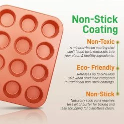 10-Piece Non-Stick Metallic Coating Dishwasher Safe Professional Home Kitchen Bake Pan Set PFOA, PFOS, PTFE Free by NutriChef -Cheap Bakeware Store gold nutrichef bakeware sets ncbscc54 44 1000