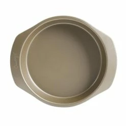 9 in. Nonstick Steel Round Cake Pan in Champagne Gold by Unbranded