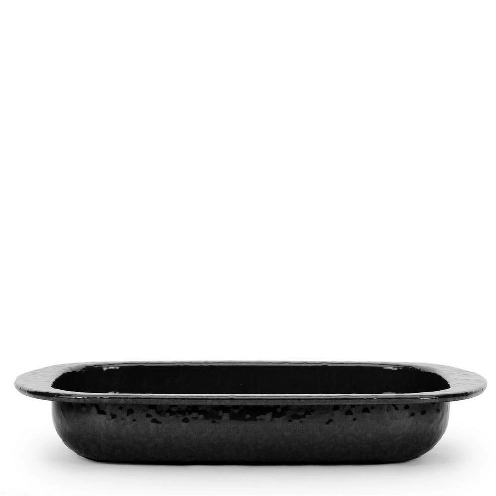 Solid Black 4.5 qt. Enamelware Baking Pan by Golden Rabbit 1 Solid Black 4.5 qt. Enamelware Baking Pan by Golden Rabbit