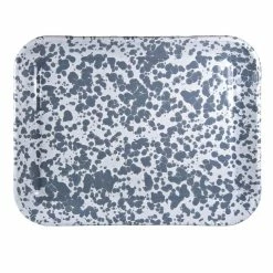 Grey Swirl 10 in. x 13 in. Enamelware Square Quarter Sheet by Golden Rabbit -Cheap Bakeware Store golden rabbit baking sheets gy58s2 4f 1000