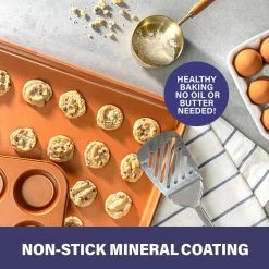 12 in. x 17 in. Aluminum Ti-Ceramic Non-Stick Baking Sheet by Gotham Steel -Cheap Bakeware Store gotham steel baking sheets 1389 1f 1000