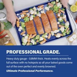 Pro Classic Blue 17 in. x 12 in. 0.8MM Gauge Nonstick Diamond and Mineral Infused Coating Cookie Sheet by Granite Stone Diamond -Cheap Bakeware Store granite stone diamond baking sheets 7203 44 1000