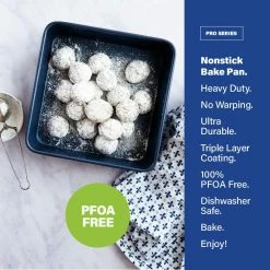 Pro Classic Blue 9 in. 0.8mm Gauge Diamond and Mineral Infused Nonstick Square Baking Pan by Granite Stone Diamond -Cheap Bakeware Store granite stone diamond baking sheets 7206 1f 1000