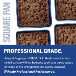 Pro Classic Blue 9 in. 0.8mm Gauge Diamond and Mineral Infused Nonstick Square Baking Pan by Granite Stone Diamond -Cheap Bakeware Store granite stone diamond baking sheets 7206 44 1000