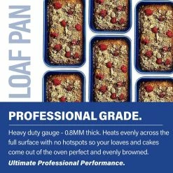 Pro Classic Blue 9 in. x 5 in. 0.8MM Gauge Nonstick Diamond and Mineral Infused Coating Loaf Pan by Granite Stone Diamond -Cheap Bakeware Store granite stone diamond baking sheets 7207 44 1000