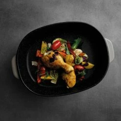 GEM 2-Piece Stoneware Oval Bake Set by BergHOFF -Cheap Bakeware Store gray berghoff bakeware sets 2212692 4f 1000