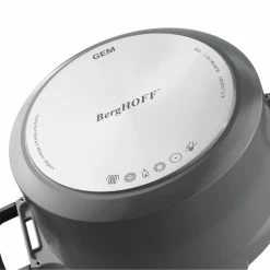 GEM Stay Cool 1 qt. Cast Aluminum Nonstick Casserole Dish in Gray with Glass Lid by BergHOFF -Cheap Bakeware Store gray berghoff casserole dishes 2307416 4f 1000