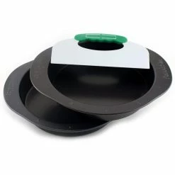 Perfect Slice 3-Piece Carbon Steel Cake Pan Set with Slicing Tool by BergHOFF