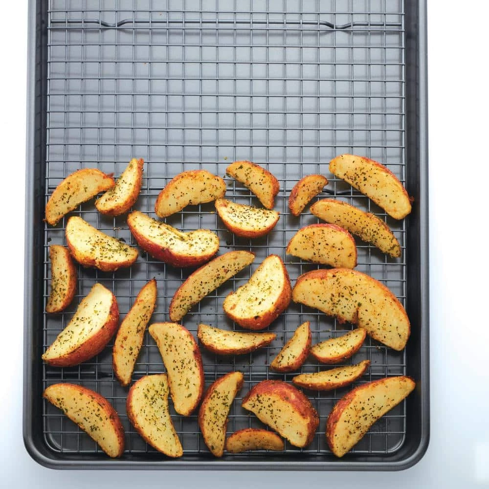 3-Piece Non-Stick Jelly Roll Pan with Mat and Cooling Rack by Chicago Metallic 2 3-Piece Non-Stick Jelly Roll Pan with Mat and Cooling Rack by Chicago Metallic - Image 2