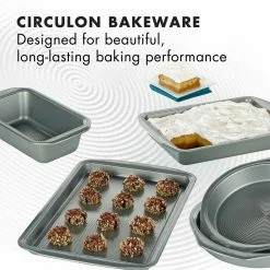 5-Piece Gray Bakeware Set by Circulon -Cheap Bakeware Store gray circulon bakeware sets 47483 fa 1000
