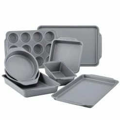 8-Piece Gray Nonstick Bakeware Set by Farberware -Cheap Bakeware Store gray farberware bakeware sets 47765 c3 1000