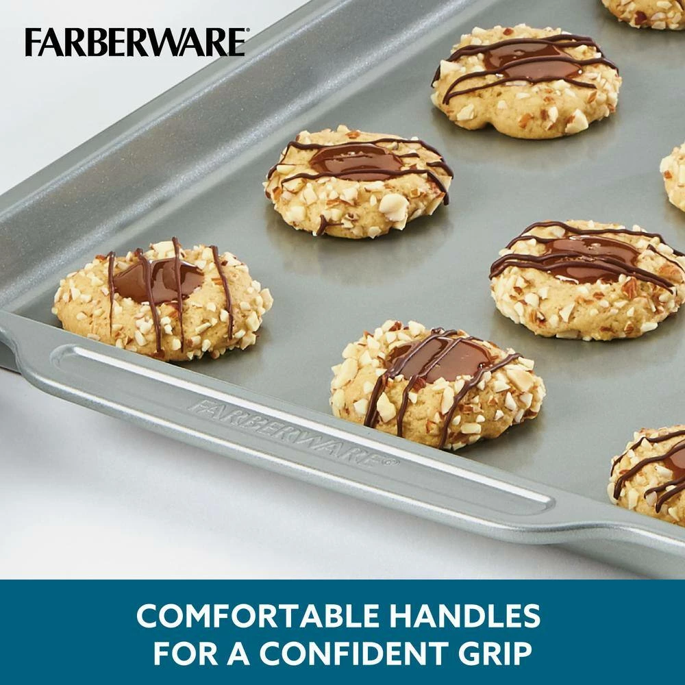 Nonstick Bakeware 5-Piece Set Gray Bakeware Set by Farberware 3 Nonstick Bakeware 5-Piece Set Gray Bakeware Set by Farberware - Image 3