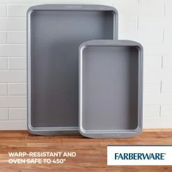 SmartBrown Bakeware 2-Piece Gray Bakeware Set by Farberware -Cheap Bakeware Store gray farberware bakeware sets 48434 76 1000
