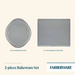 SmartBrown Bakeware 2-Piece Gray Bakeware Set by Farberware -Cheap Bakeware Store gray farberware bakeware sets 48435 4f 1000