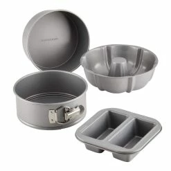 Bakeware, 4 Piece, Gray, Pressure Cookware Bakeware Set by Farberware