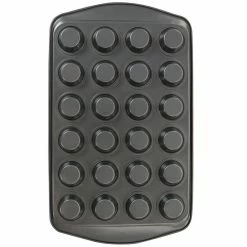 24-Cup Baker's Friend nonstick Steel Mini Muffin Pan by Gibson -Cheap Bakeware Store gray gibson cupcake pans muffin pans 985115199m 44 1000