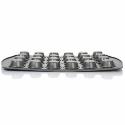 24-Cup Baker's Friend nonstick Steel Mini Muffin Pan by Gibson -Cheap Bakeware Store gray gibson cupcake pans muffin pans 985115199m 4f 1000