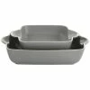 Rockaway 2-Piece Stoneware Nesting Bakeware Set in Grey by GIBSON HOME