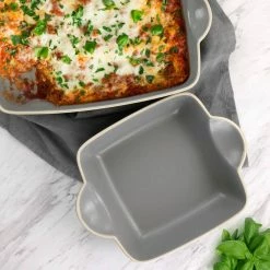 Rockaway 2-Piece Stoneware Nesting Bakeware Set in Grey by GIBSON HOME -Cheap Bakeware Store gray gibson home bakeware sets 985117999m 76 1000