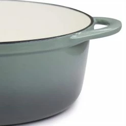 7 qt. Oval Enameled Cast Iron Casserole in Gray by MegaChef -Cheap Bakeware Store gray megachef casserole dishes 985115413m 1f 1000
