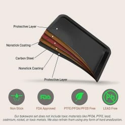 Deluxe Nonstick Carbon Steel 10 Piece Kitchen Bakeware Set (2 Pack) by NutriChef -Cheap Bakeware Store gray nutrichef bakeware sets 2 x ncbs10s 44 1000