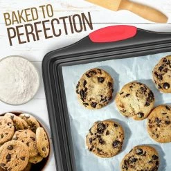 Kitchen Deluxe Non Stick Carbon Steel 3 Piece Bakeware Set (2 Pack) by NutriChef -Cheap Bakeware Store gray nutrichef bakeware sets 2 x ncsbs3s 31 1000