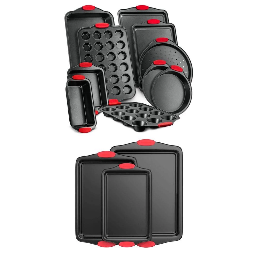 Oven Carbon Steel 10 Piece Bakeware Set w/Deluxe 3 Piece Bakeware Set by NutriChef 1 Oven Carbon Steel 10 Piece Bakeware Set w/Deluxe 3 Piece Bakeware Set by NutriChef