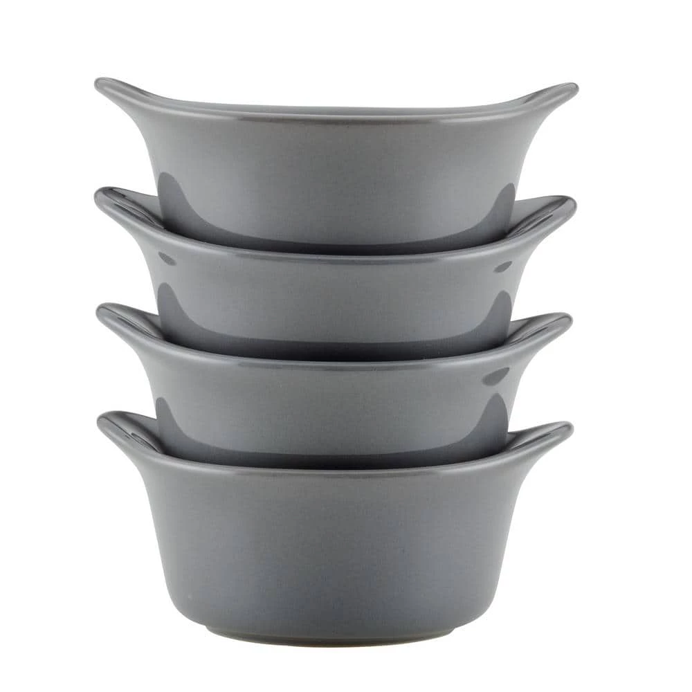 4-Piece Gray Ceramics Bakeware Set by Rachael Ray 5 4-Piece Gray Ceramics Bakeware Set by Rachael Ray - Image 5