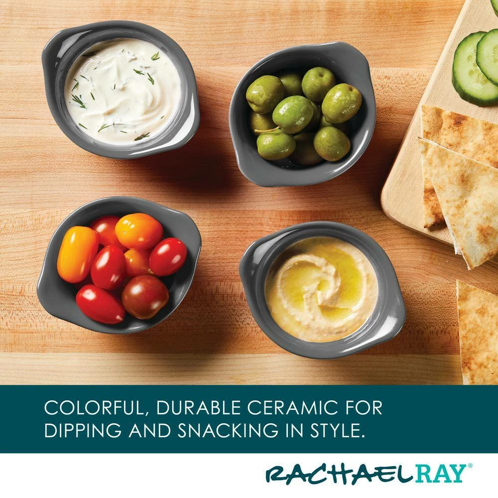 4-Piece Gray Ceramics Bakeware Set by Rachael Ray 3 4-Piece Gray Ceramics Bakeware Set by Rachael Ray - Image 3